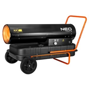 Incalzitor industrial cu motorina 50kW, rezervor 50L, consum 4.7L/h, cu roti, flux aer 1100/h