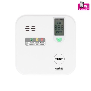 Intelligens CO érzékelő, telefonos kapcsolat, WiFi, Tuya, szén-monoxid érzékelő, tápegység 1 elem 3V CR123A, Home