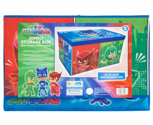 Játéktároló doboz fedéllel, 55 x 37 x 33 cm, XL, 100% polipropilén, PJMASKS - Img 3