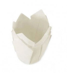 Készlet 2000 muffin forma, tulipán, 50 x 80mm, fehér, hőálló papírból - Img 2