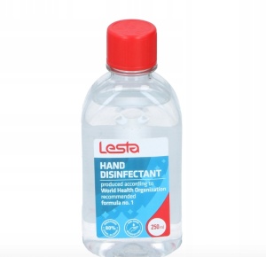 Kézfertőtlenítő oldat, 80 Denaturált etil-alkohol, 250ml, folyékony, folyékony, gyermekvédő kupak, Lesta
