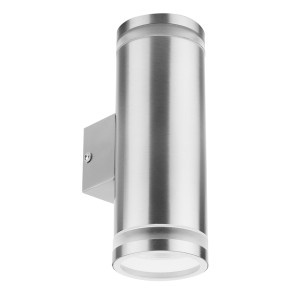 Lampa dubla pentru exterior, argintie, 230V, bec tip GU10 neinclus