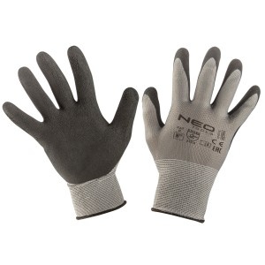 Manusi de lucru, nailon acoperit cu latex (spuma), 3141X, marimea 8