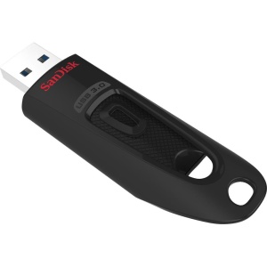 MEMORIE USB 3.0 SANDISK 128 GB, retractabila, carcasa plastic, negru, "SDCZ48-128G-U46"