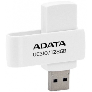 MEMORIE USB 3.2 ADATA 128 GB, protectie slide laterala, carcasa plastic, alb, "UC310-128G-RWH" - Img 2