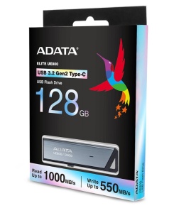 MEMORIE USB Type-C 3.2 ADATA 128 GB, retractabila, carcasa aluminiu, argintiu "AELI-UE800-128G-CSG" - Img 2