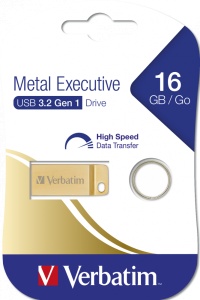MEMORIE USB VERBATIM METAL EXECUTIVE 16GB AURIU USB 3.0 "99104" - Img 4