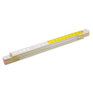 Metru tamplarie, pliabil - 1 m, alb/galben