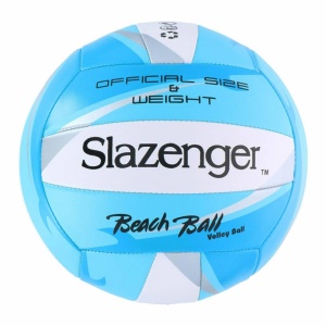Minge volei, plaja, sintetic, Marimea 4, marime si greutate oficiala, ALBASTRU, Slazenger