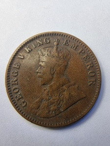 Moneda Coloniala - ¼ Anna – India Britanică – 1913, emisa sub regele George V.