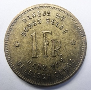 Moneda Coloniala - Belgian Congo - Leopold III - 1 Franc 1946