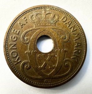 Moneda Danemarca - Ocupatie Germana - Christian X - 5 Ore 1940 - Img 2