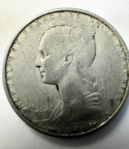 Moneda Somalia Franceza ( Djibouti ) - 5 Francs 1948 - Img 2