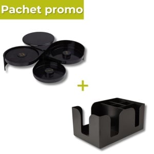 Pachet Set decorare pahare cocktail + Bar Caddy