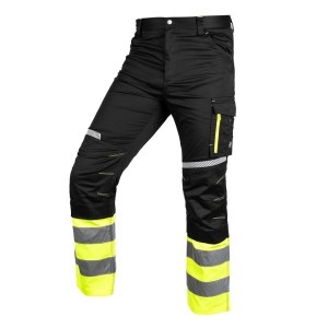 Pantaloni de avertizare, negru/galben, marimea XXXL