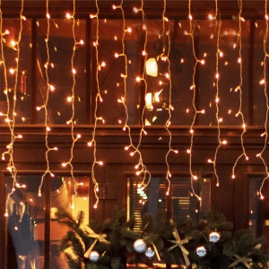 Perdea de lumini cu LED, decor sloi de gheaţă, cu legare în serie