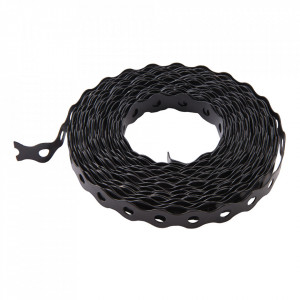 Perforált rögzítőszalag, 17mm x 10m, acél, fekete, Fixman