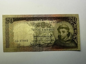 Portugalia - 20 Escudos 1964 - Img 3