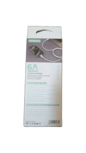 PREMIUM kábel, USB - C, 1m, 6A, FAST Charging, fehér, Treqa - Img 2