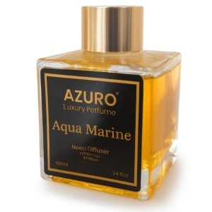 Prémium szobaillatosító bézs színű diffúzorral, 100ml, AQUA MARINE parfüm, Azuro