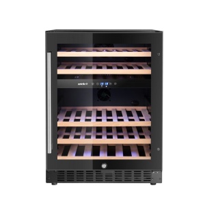 Racitor de vin, 2 zone, 44 sticle, Arktic, negru, 570x595x(H)820mm - Img 1
