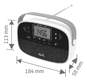 Radio portabil cu afisaj, ceas, alarma, alimentare baterii sau 5V, SAL RPR4LCD - Img 4