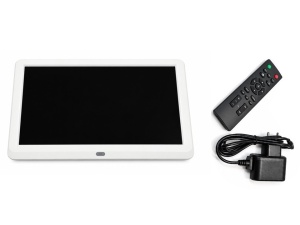 Rama foto digitala de buget, versiune HD, display 10", stocare CARD SD, player muzica-video, ideal magazin pentru afisare mesaje, autorizatii, card 32Gb inclus, RAMA ALBA, TENSWALL - Img 5