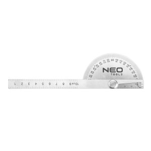 Raportor cu rigla de 100 mm, din otel inoxidabil