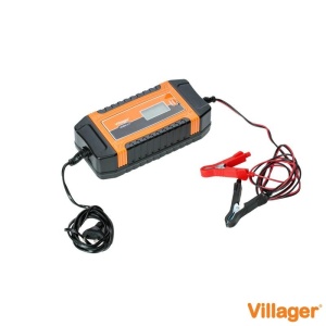Redresor/incarcator acumulator auto/moto cu microprocesor, 6-12V, Villager VCBM 8.0 - Img 1