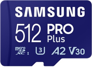 SAMSUNG PRO Plus 512GB microSD UHS-I U3 Full HD 4K UHD 180MB/s Read 130MB/s Write Memory Card Incl. SD-Adapter 2023 "MB-MD512SA/EU"