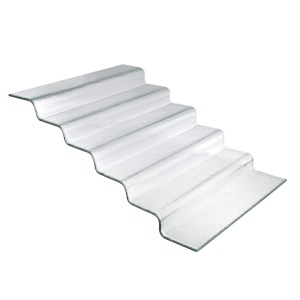 Scara bufet din sticla transparenta Vetro in sase trepte, 600x455x(H)240mm - Img 1
