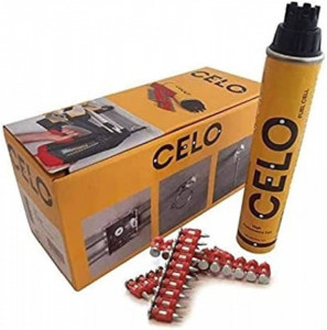 Set 1000 cuie 17mm + butelie gaz pentru pistol cuie Fox Celo, beton, grinda otel, rezistenta la foc, Celo