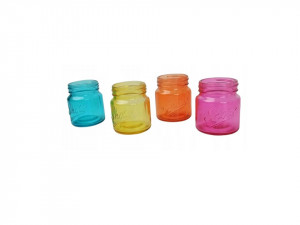 Set 4 pahare shot tip borcan, multicolor, model Shots, 75ml, 5.5 x 4cm, George Home - Img 1