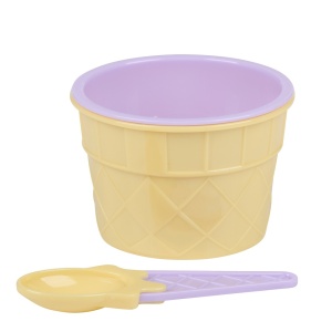 Set 4 recipiente premium pentru inghetata, fund dublu termic, 4 lingurite, Alpina - Img 5