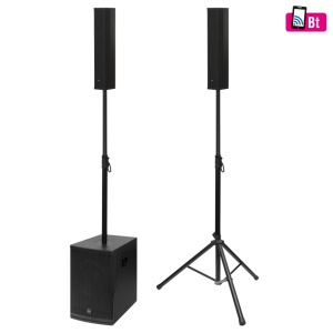 Sistem activ audio stereo profesional, bass 12"/30cm, 8 x tweeter neodymium 3", bluetooth, 800W, SAL PAS12W243S