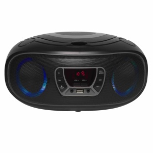 Sistem Audio Portabil Boombox Denver TCL-212BT, CD Player, Bluetooth, Radio FM, USB MP3, Lumini LED, AUX, Negru - Img 2