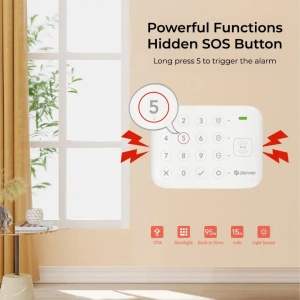 Sistem de Alarmă Inteligent Smart Home Denver SHA-220, Wi-Fi + 4G LTE/GSM, Kit Wireless Complet, Baterie Backup, Sirenă 90 dB, Compatibil Tuya, Alexa și Google Assistant, White - Img 14