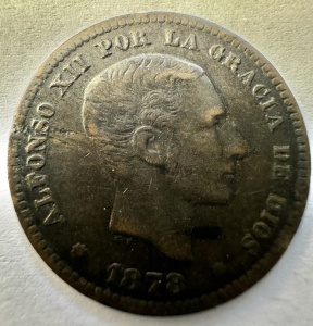 SPANIA - ALFONSO XII - 5 CENTIMOS 1878