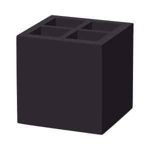 Suport pentru tacamuri Madeira Black 150x150x150 mm Fine Dine - Img 1
