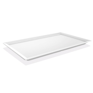 Tavă dreptunghiulară GN 1/2 melamină, albă 325x265x(H)30 Fine Dine - Img 1