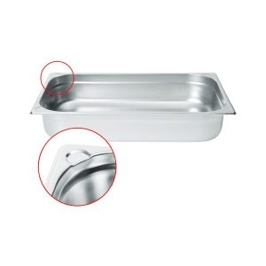Tava Gastronorm GN 1/1, inox, adancime 15 cm, 19.8 lt, gama Hendi Kitchen Line - Img 2