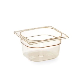 Tava gastronorm GN 1/6 din policarbonat, Hendi, 2.3 litri, 176x162x150(h)mm, rezistenta la temperaturi -40 pana la 150 C, rezistenta mare la impact
