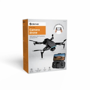 Távirányítású drón, 2 kamera, magasságérzékelők, csatlakozás a telefonhoz a WIFi UAV alkalmazáson keresztül, akkumulátor, DENVER