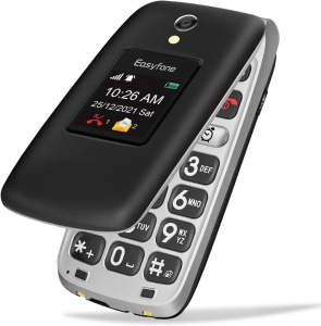 Telefon mobil cu clapeta de buget pentru seniori, cifre mari, camera, sunet puternic, USB-C, 2 x ecran LCD COLOR, Easyfone Prime A1 PRO 4G, NEGRU - Img 8