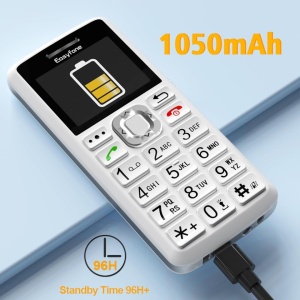 Telefon mobil de buget pentru seniori, cifre mari, sunet puternic, USB-C, ecran LCD COLOR, Easyfone Chaperon T200 4G, ALB - Img 7