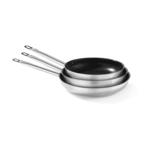 Tigaie inox teflonata cu strat anti-aderent, 28 cm diametru x 5 cm inaltime, gama Hendi Profi Line - Img 2