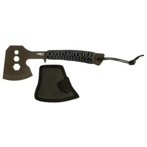 Többfunkciós túlélőbalta, 26 cm, 8 cm-es pengével, paracord kötéllel. NEO - Img 12