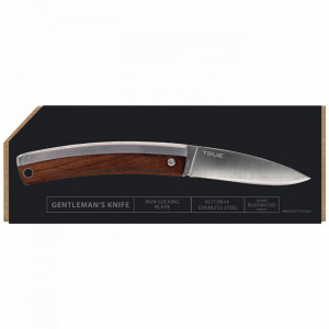 TRUE TU6905 Kés, 6.35cm, acél, barna, fa tárolódoboz, rózsafa markolat, IDEÁLIS AJÁNDÉK FÉRFIAKNAK! - Img 7