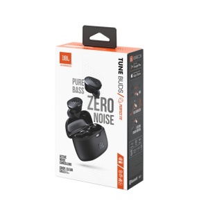 Vezeték nélküli bluetooth fülhallgató, FEKETE, JBL Tune Buds