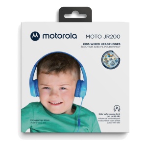 Vezetékes fejhallgató gyerekeknek, hangvédelem 85dB, kék, ideális telefon, PC, Motorola